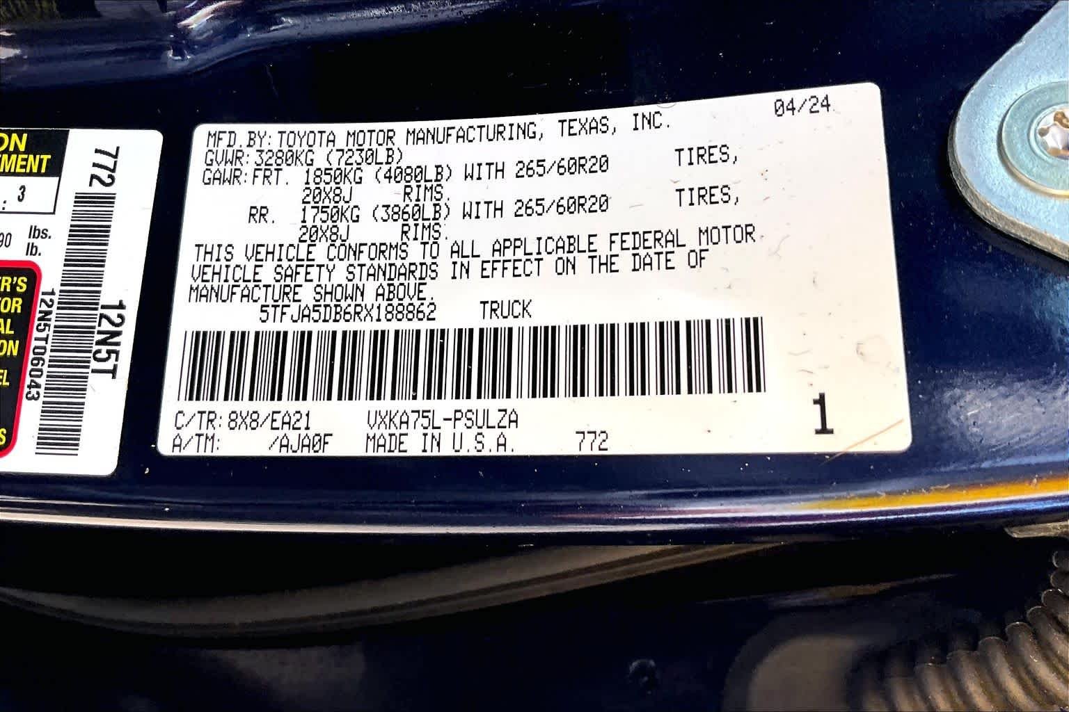 Used 2024 Blueprint Toyota Limited image 34