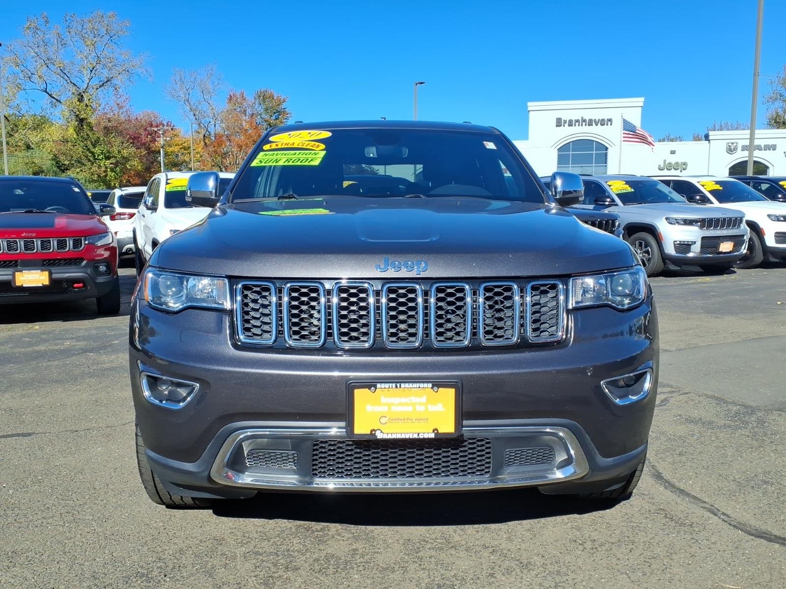 Certified 2020 Jeep Grand Cherokee Limited with VIN 1C4RJFBG0LC415310 for sale in Branford, CT