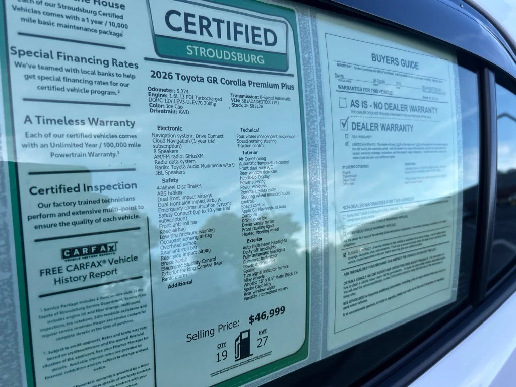 Certified Used 2026 White Toyota Premium Plus image 30