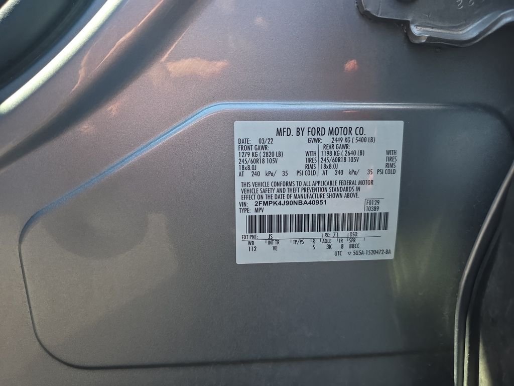 Used 2022 Silver Metallic Ford SEL image 25