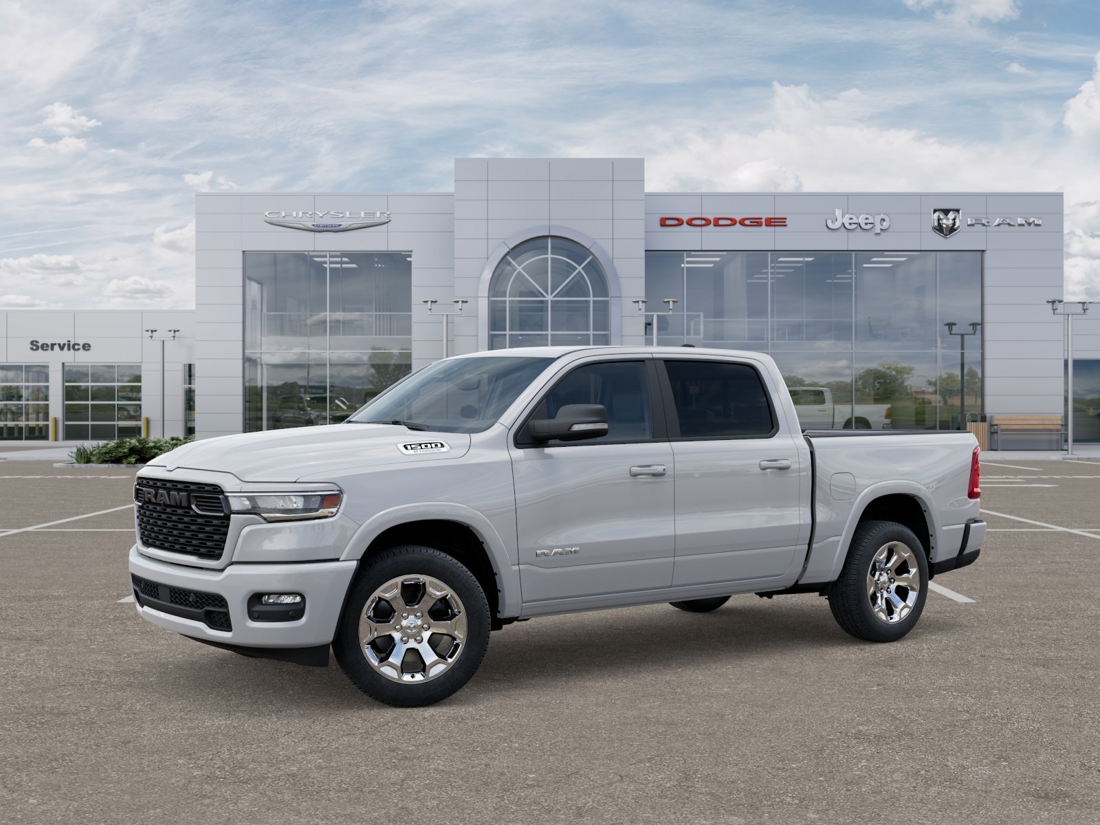 New 2025 Bright White Clear-Coat Exterior Paint RAM Big Horn/Lone Star image 45