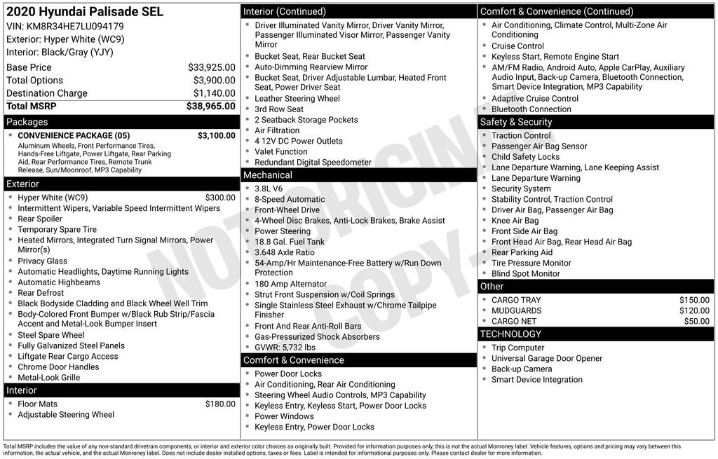 Used 2020 White Hyundai SEL image 5
