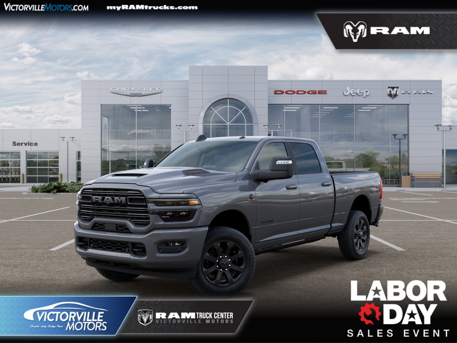 New 2026 Ceramic Gray Clear-Coat Exterior Paint RAM Laramie image 1