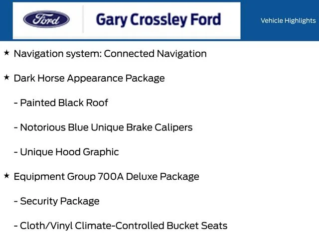 Used 2024 Vapor Blue Metallic Ford Dark Horse image 12
