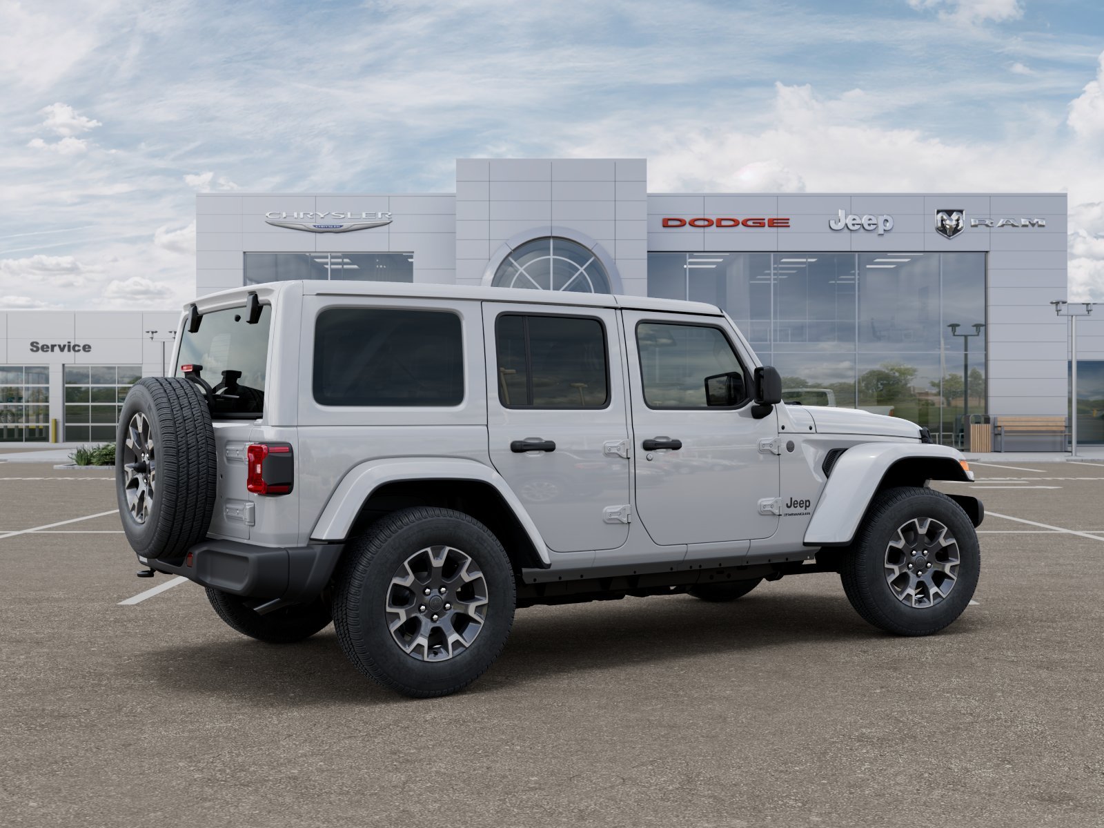 New 2025 Bright White Clear-Coat Exterior Paint Jeep Sahara image 30