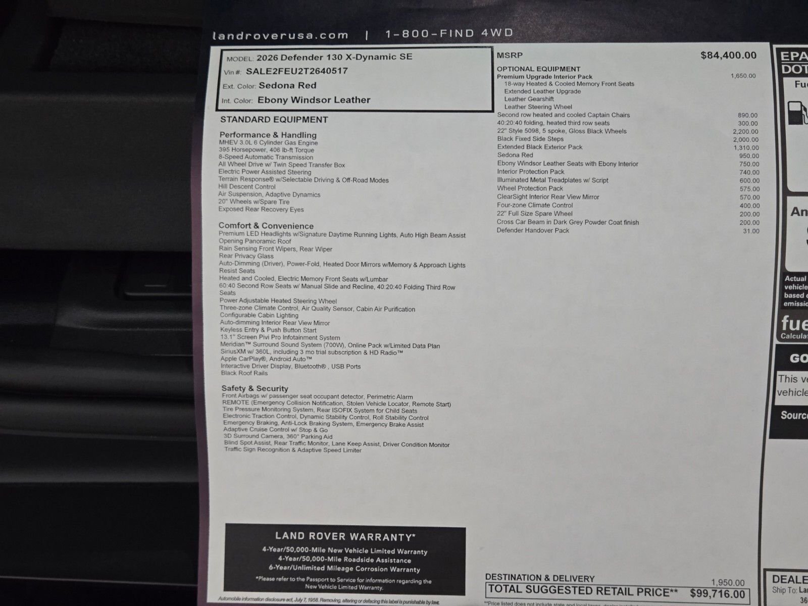 New 2026 Sedona Red Land Rover X-Dynamic SE image 35