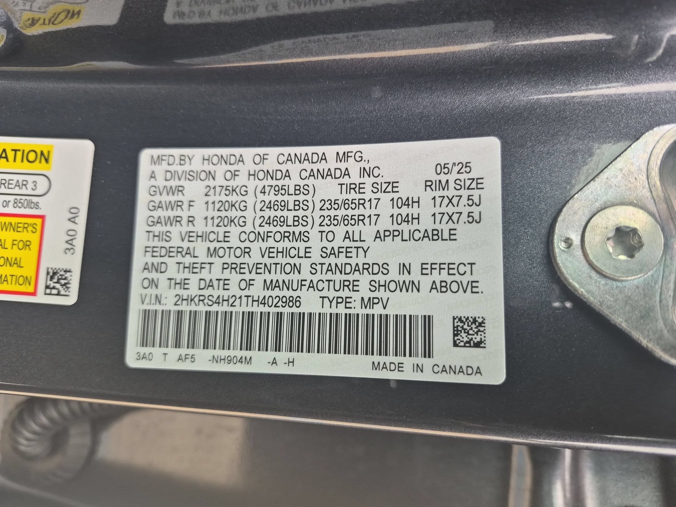 Certified Used 2026 Meteorite Gray Metallic Honda LX AWD image 33