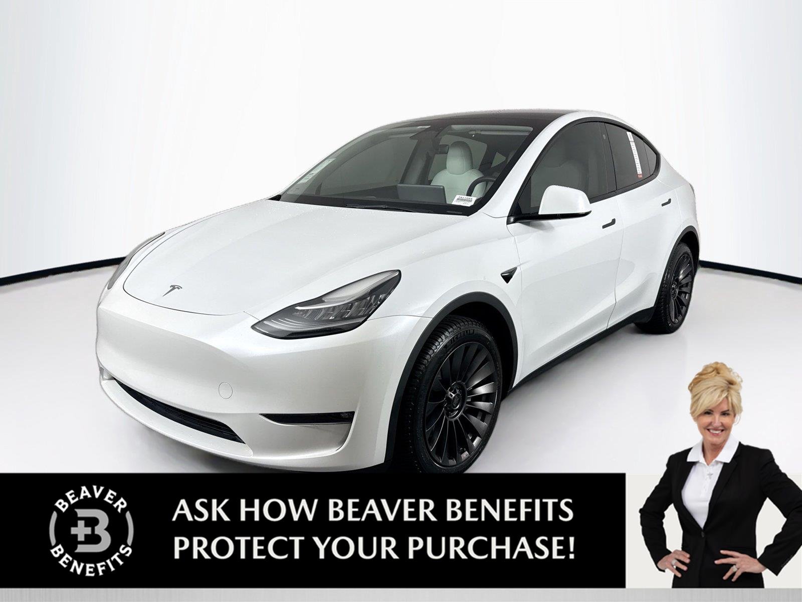 Used 2023 Pearl White Multi-Coat Tesla Long Range image 1