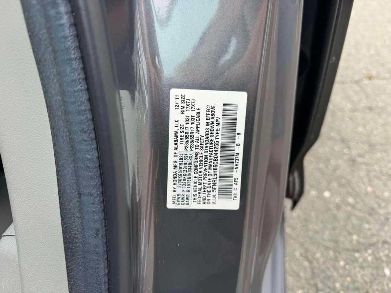 Used 2012 Polished Metal Metallic Honda EX-L image 16