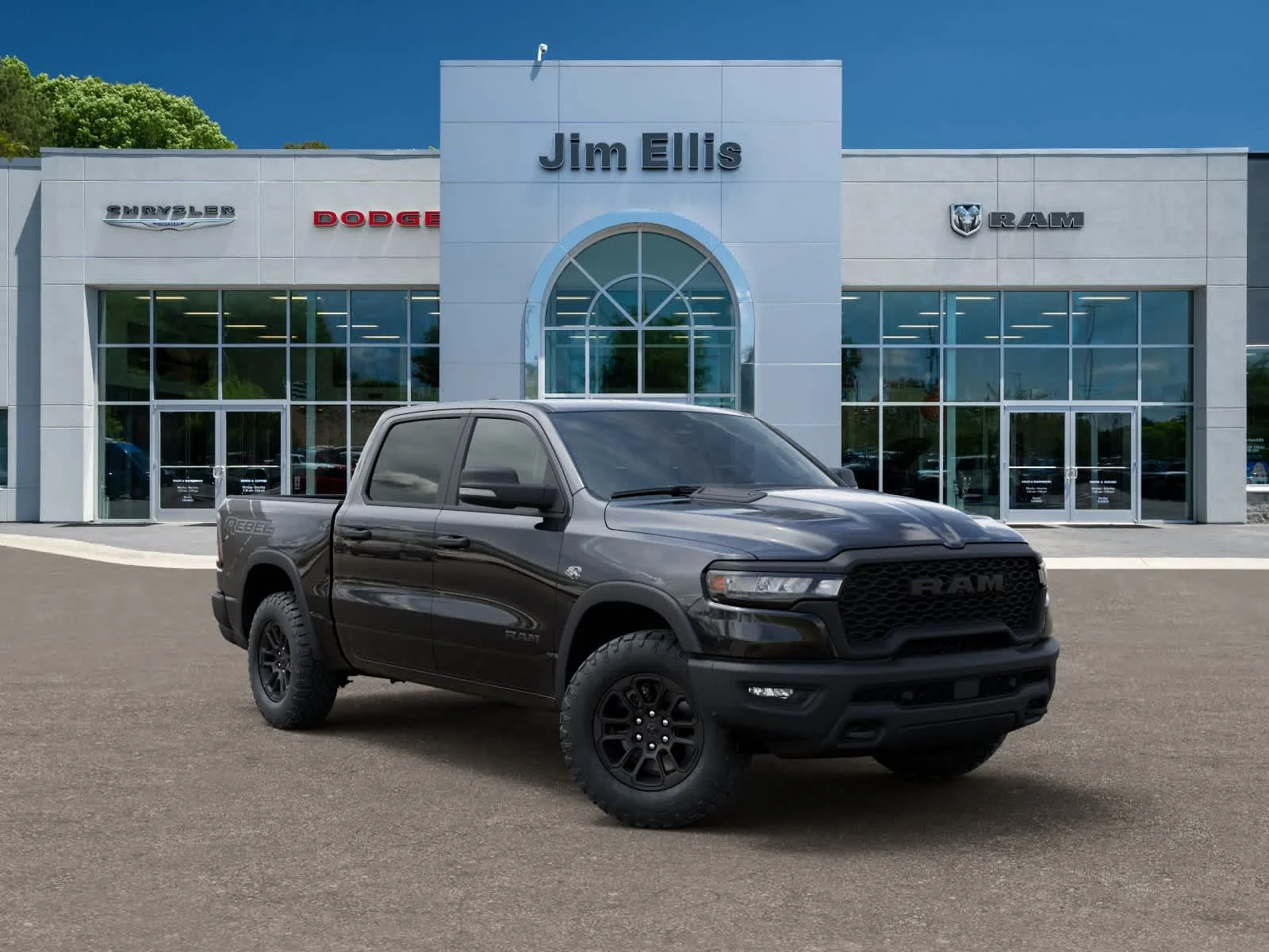 New 2026 Diamond Black Crystal Pearl-Coat Exterior Paint RAM Rebel image 5