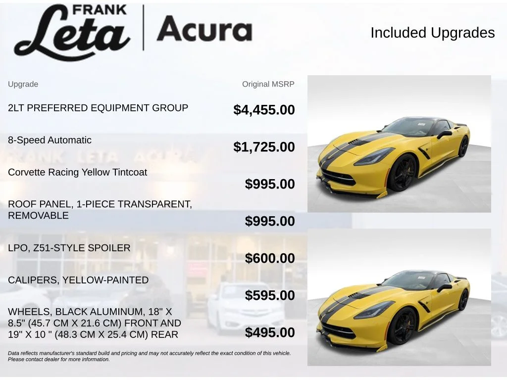 Used 2016 Yellow Chevrolet Stingray image 6