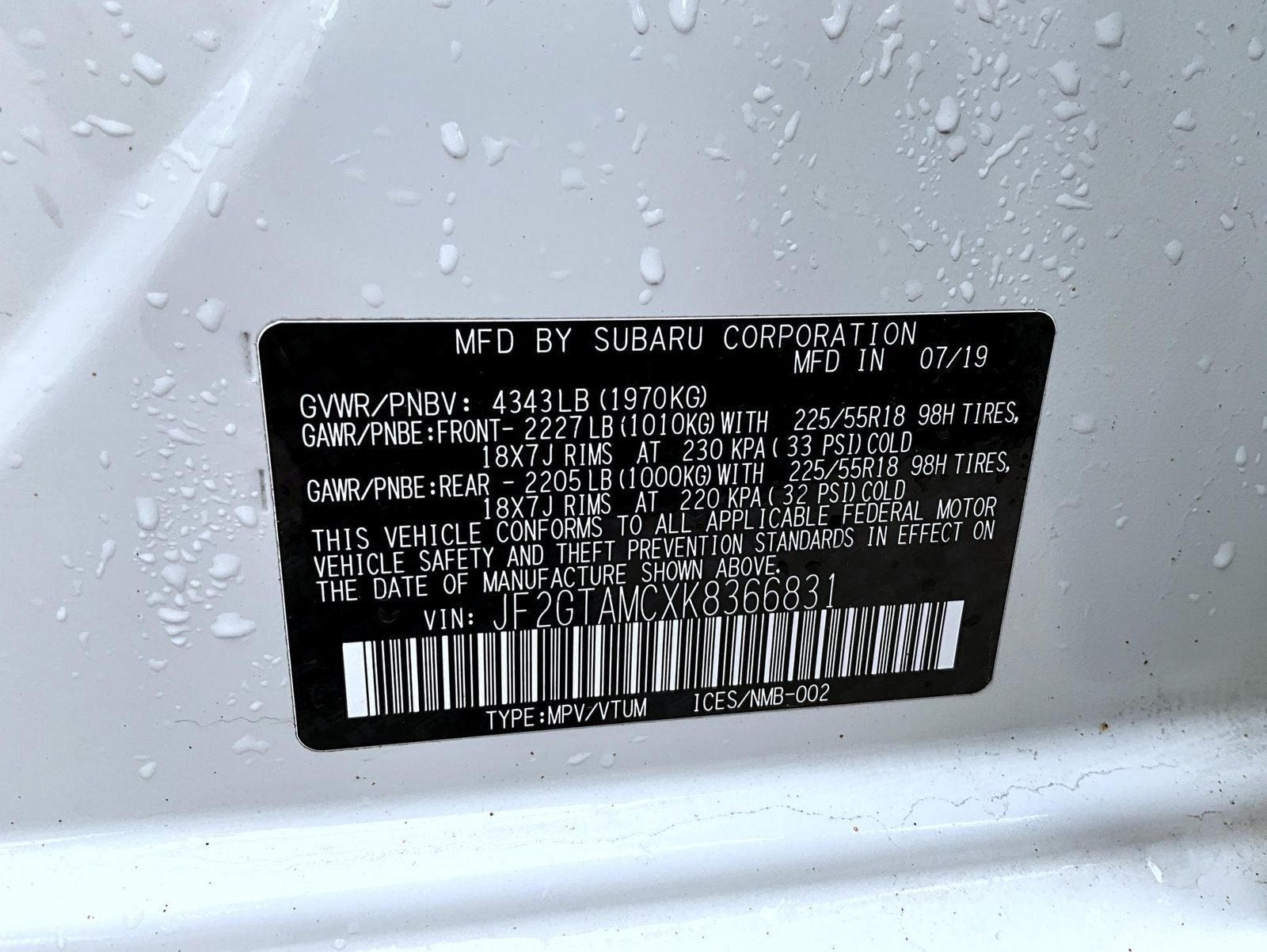 Used 2019 White Subaru 2.0i Limited image 25
