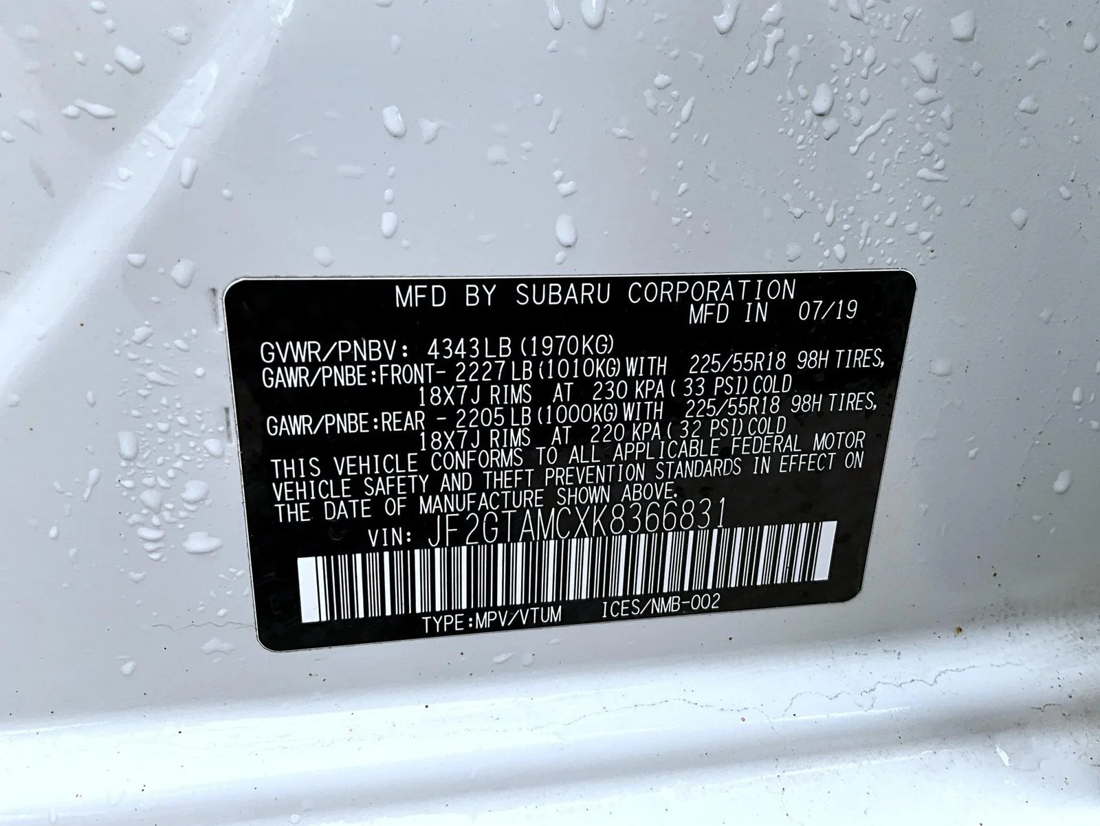 Used 2019 White Subaru 2.0i Limited image 25