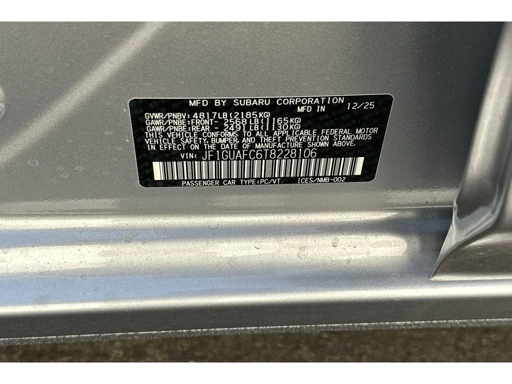 New 2026 ICE SILVER METALLIC Subaru Sport image 26