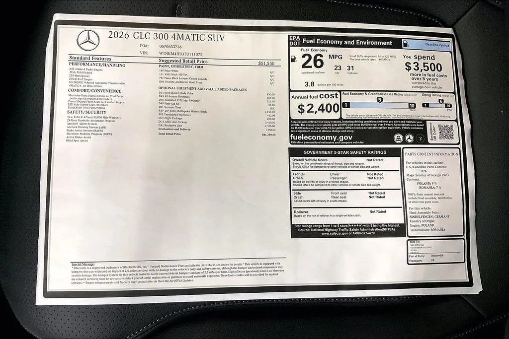 New 2026 Polar White Mercedes-Benz GLC 300 image 31