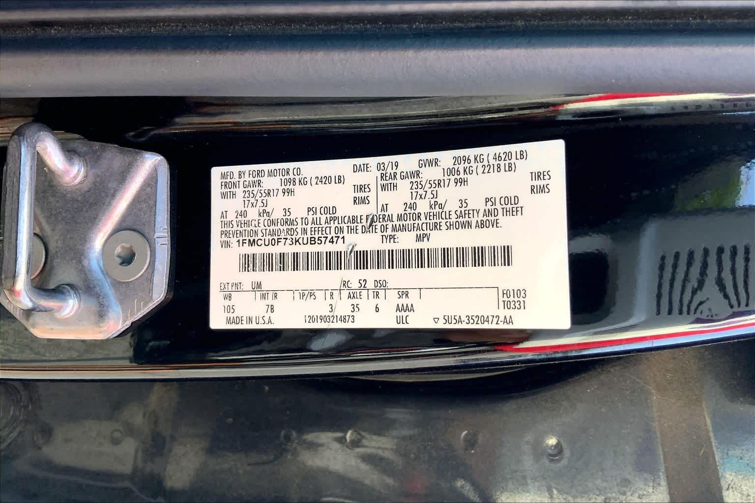 Used 2019 Agate Black Metallic Ford S image 30