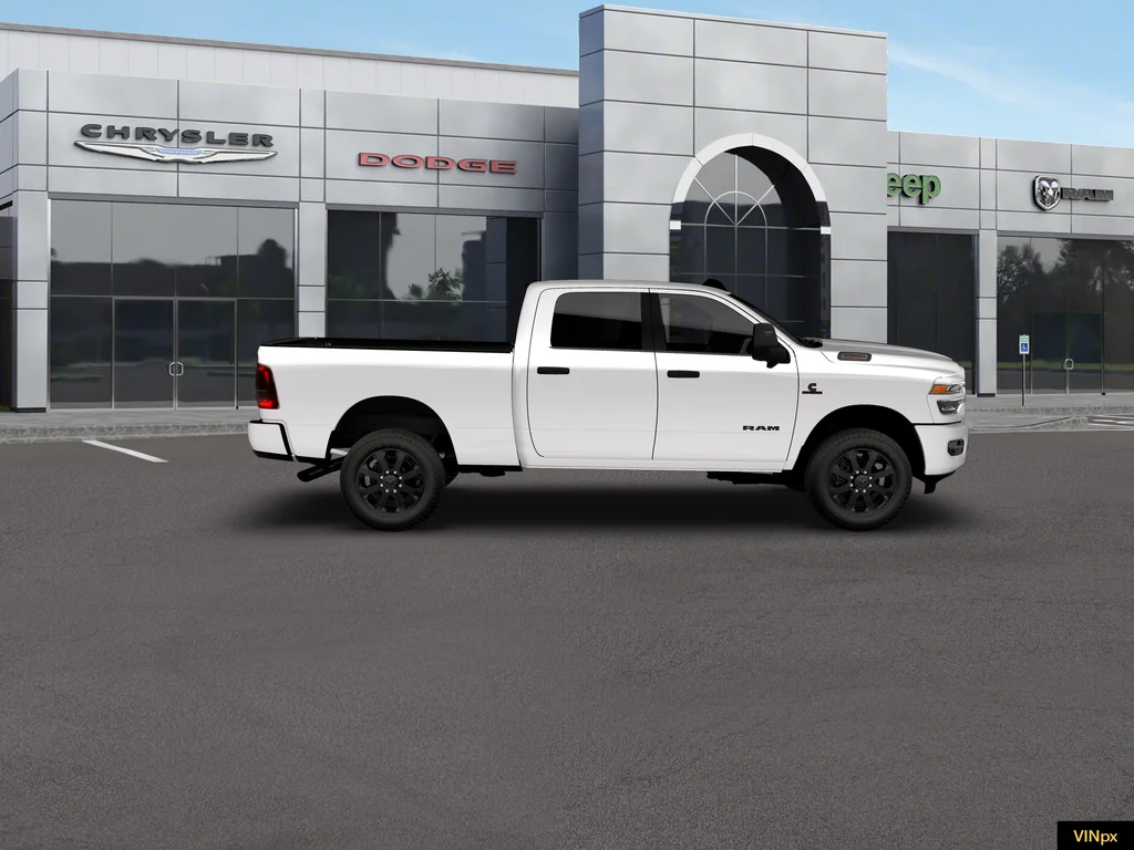 New 2026 Bright White Clear-Coat Exterior Paint RAM Big Horn Night Edition image 6