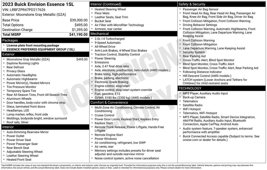 Used 2023 Gray Buick Essence image 6