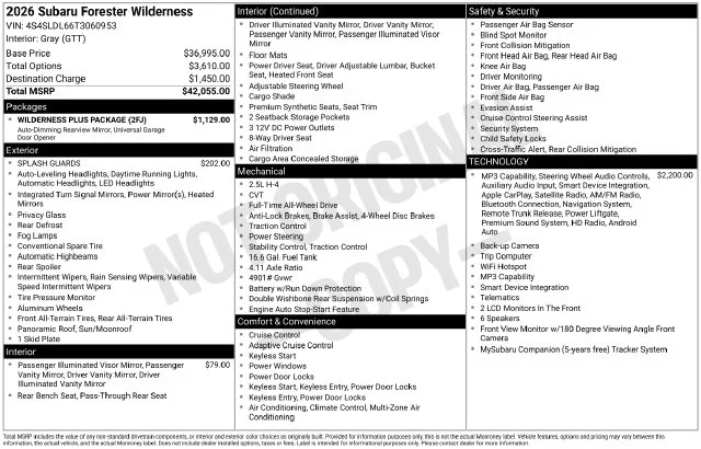 Used 2026 Brown Subaru Wilderness image 36