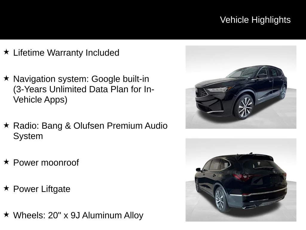 New 2026 Majestic Black Pearl Acura Technology Package image 5