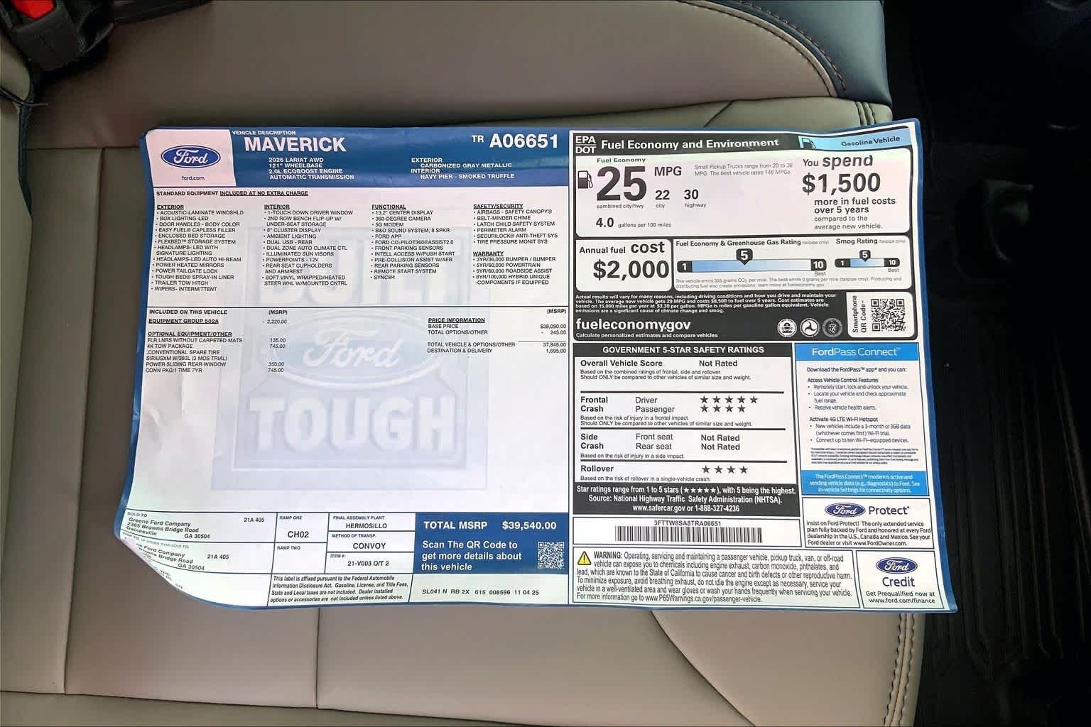 New 2026 Carbonized Gray Metallic Ford Lariat® image 17