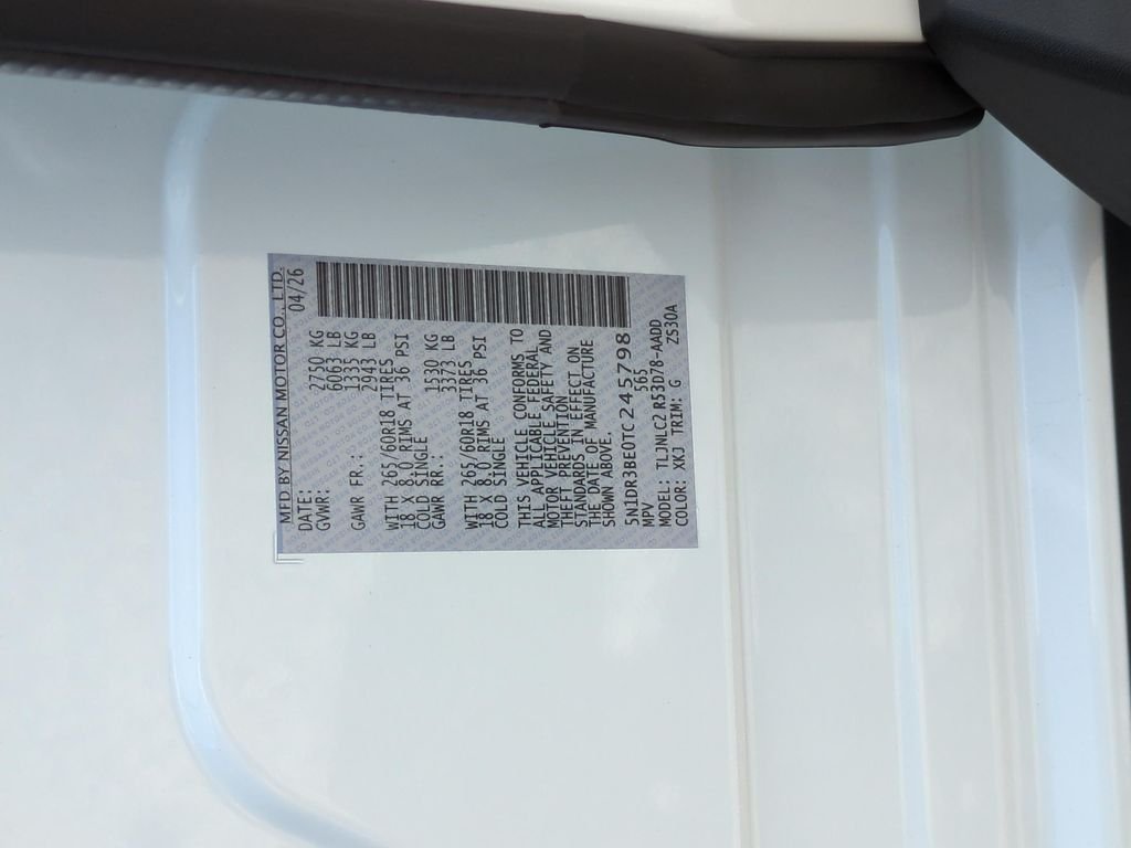 New 2026 Everest White Pearl TriCoat / Super Black Two-tone Nissan Rock Creek® image 23