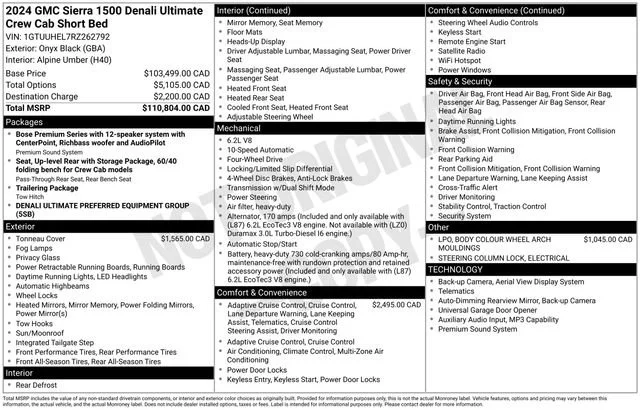 Used 2024 Onyx Black GMC Denali Ultimate image 1