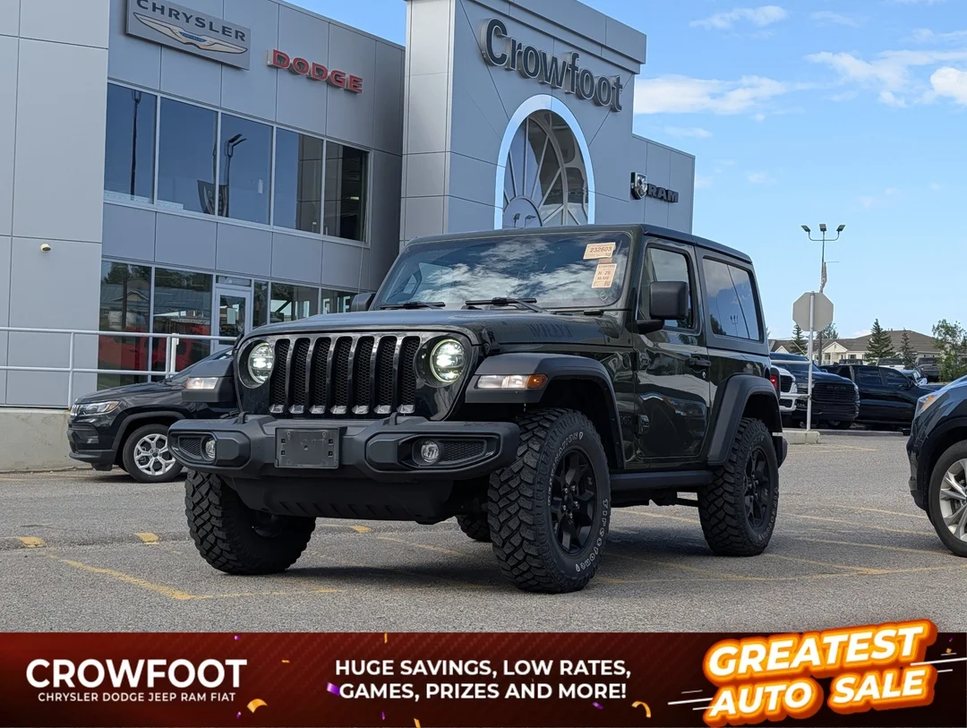 Certified Used 2022 Green Jeep Willys - - Tech Grp - Cold Weather - Uconnect NAV & Sound! image 1