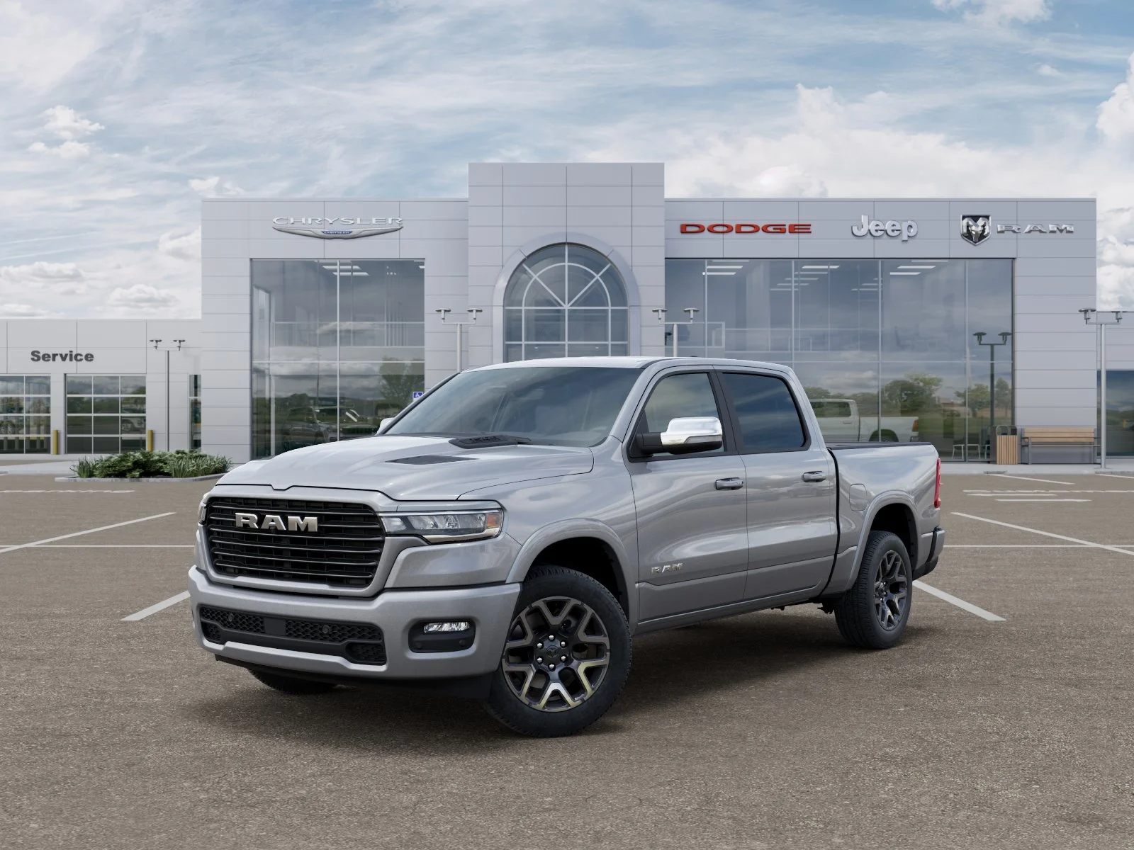 New 2026 Billet Silver Metallic Clear-Coat Exterior Paint RAM Laramie image 28