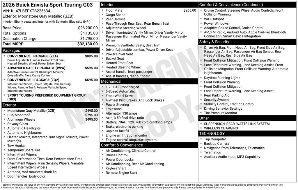 2026 Buick Envista Sport Touring's photo
