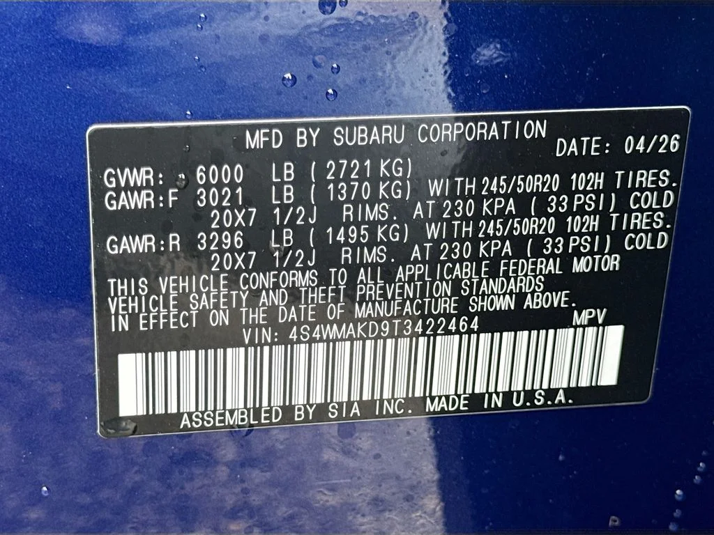 New 2026 Blue Subaru Touring image 43