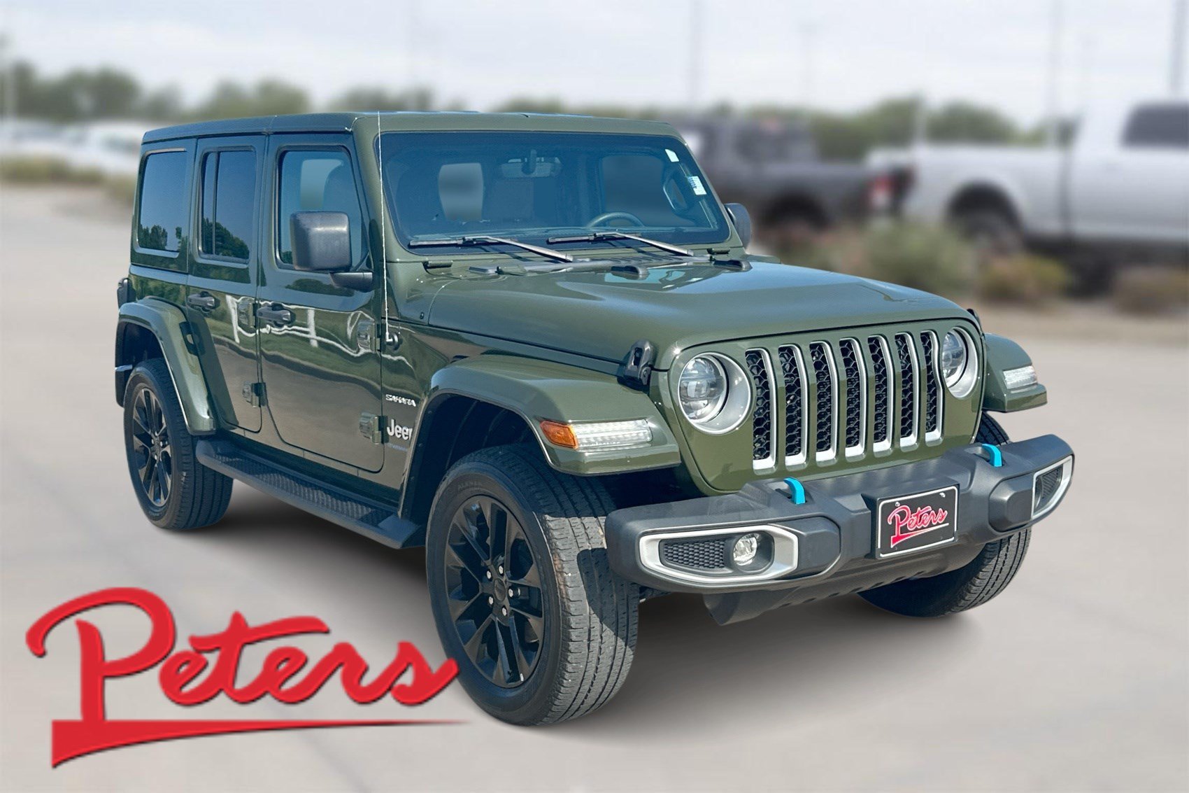 Used 2023 Sarge Green Clearcoat Jeep Sahara image 1