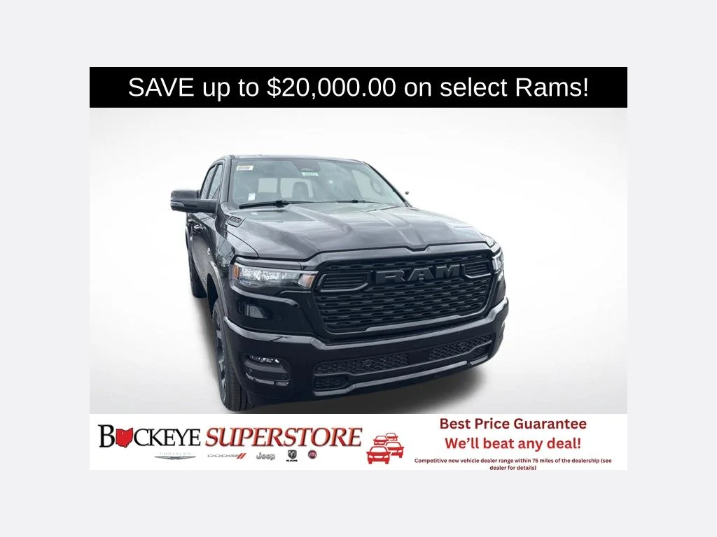 New 2026 Diamond Black Crystal Pearl-Coat Exterior Paint RAM BIG HORN image 1