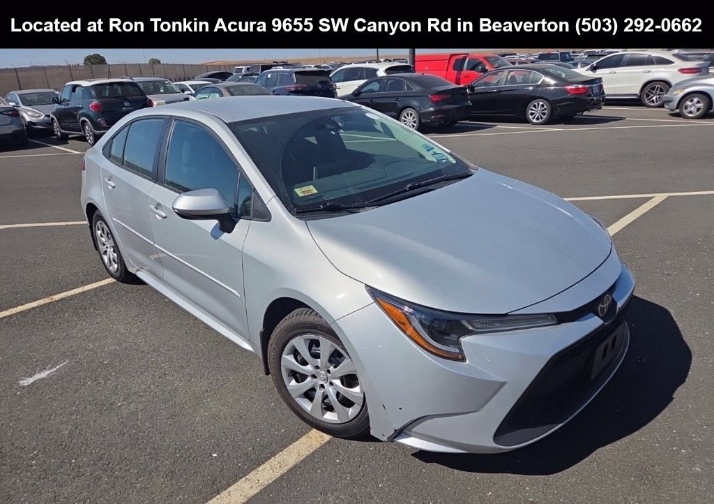 Used 2021 Classic Silver Metallic Toyota LE image 1