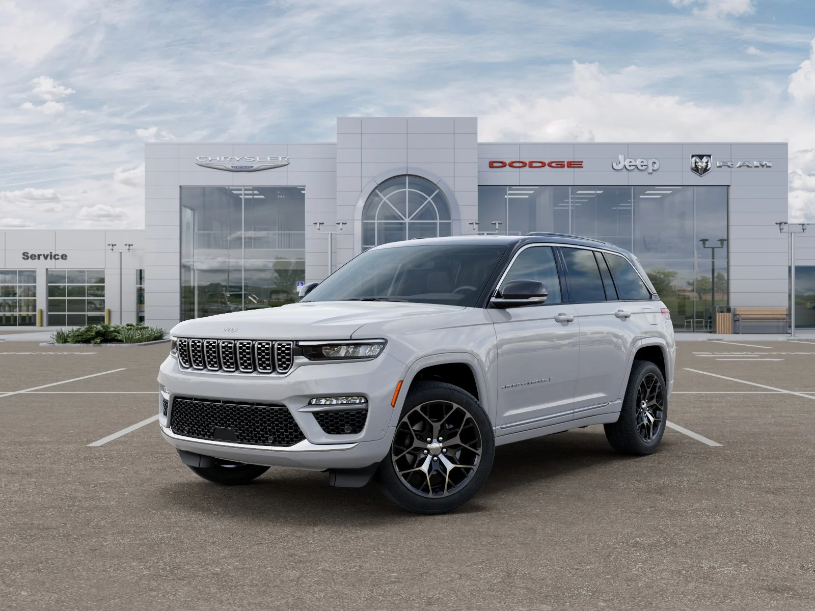 New 2025 Bright White Clear-Coat Exterior Paint Jeep Summit Reserve image 81