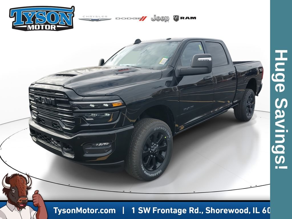 New 2026 Diamond Black Crystal Pearl-Coat Exterior Paint RAM Laramie image 2
