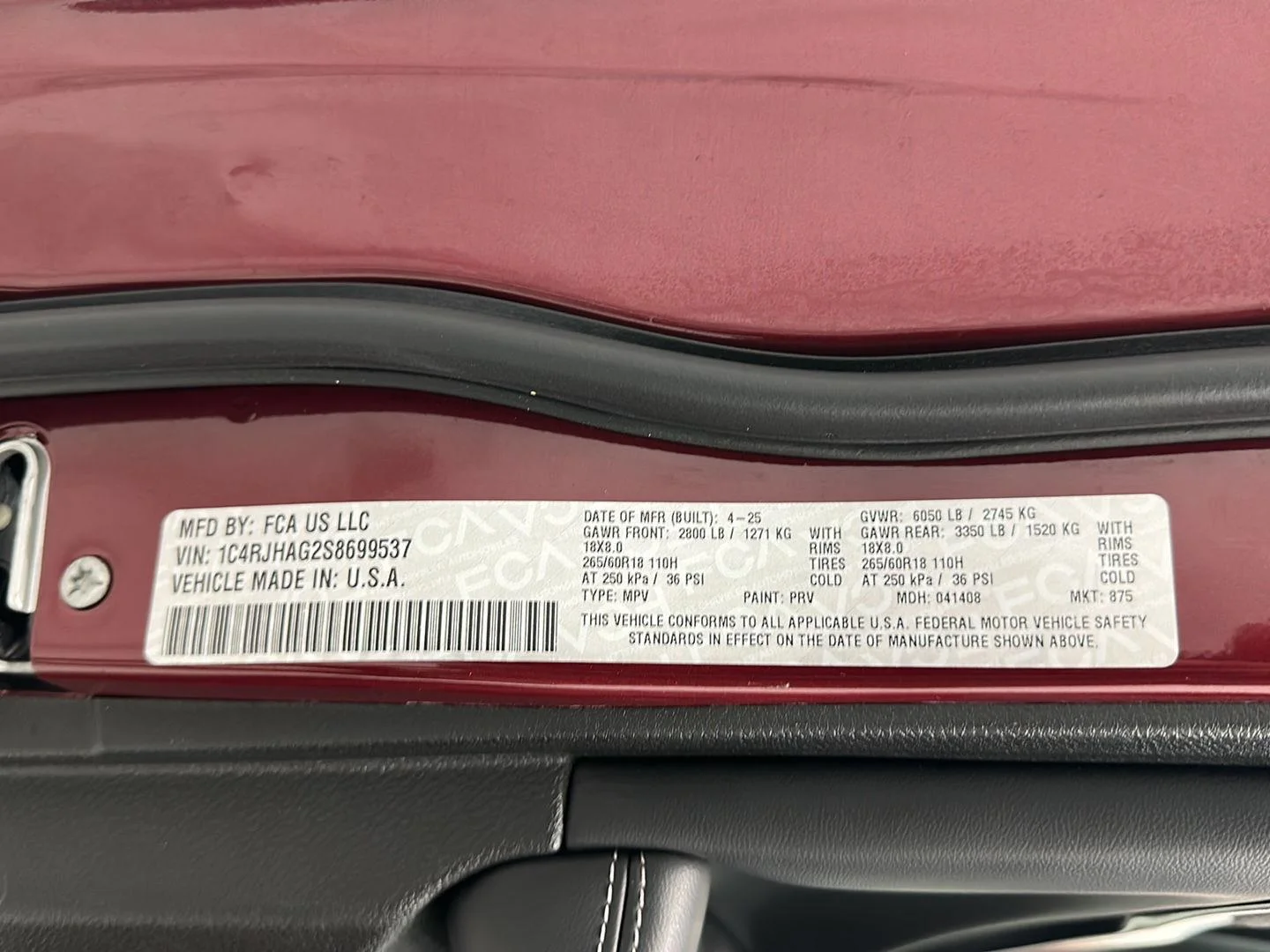 Used 2025 Velvet Red Pearlcoat Jeep Altitude image 30