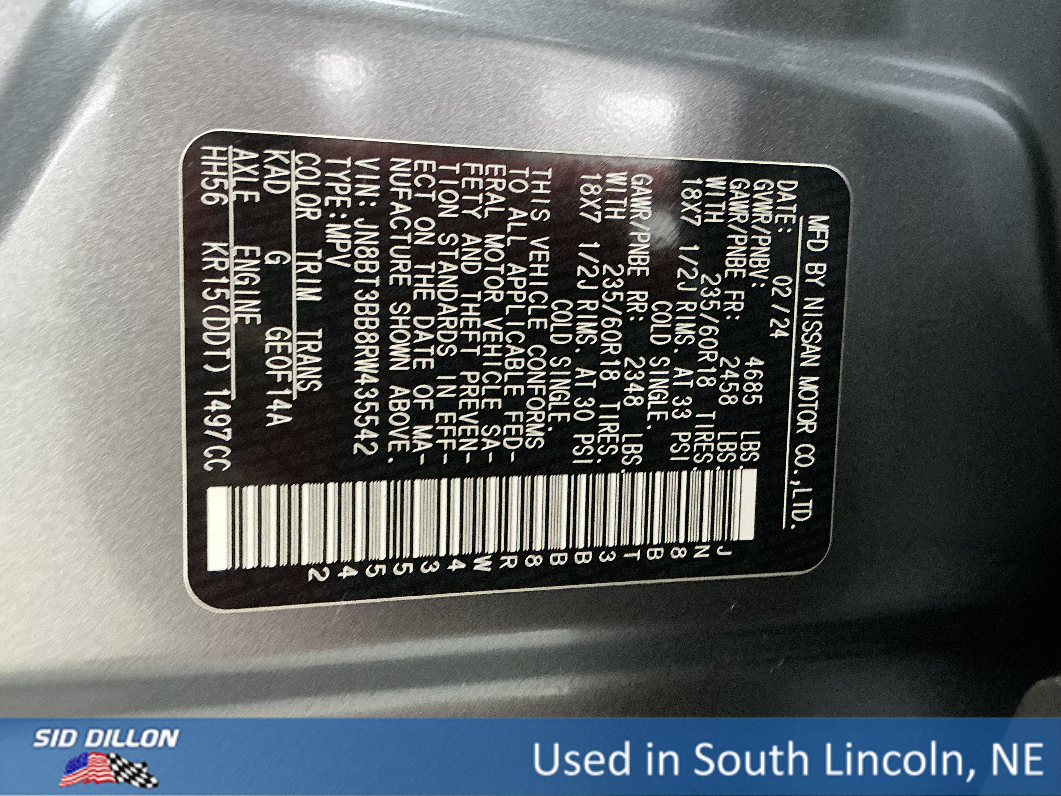 Used 2024 Gun Metallic Nissan SV image 14