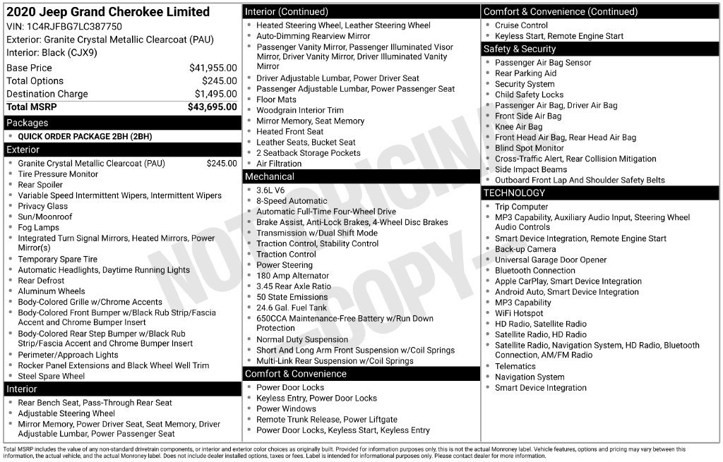 Used 2020 Gray Jeep Limited image 2