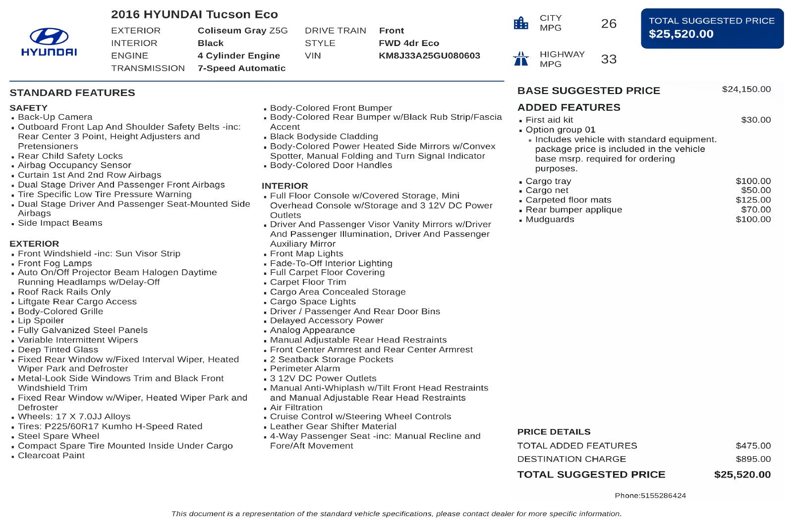 Used 2016 Gray Hyundai Eco image 3