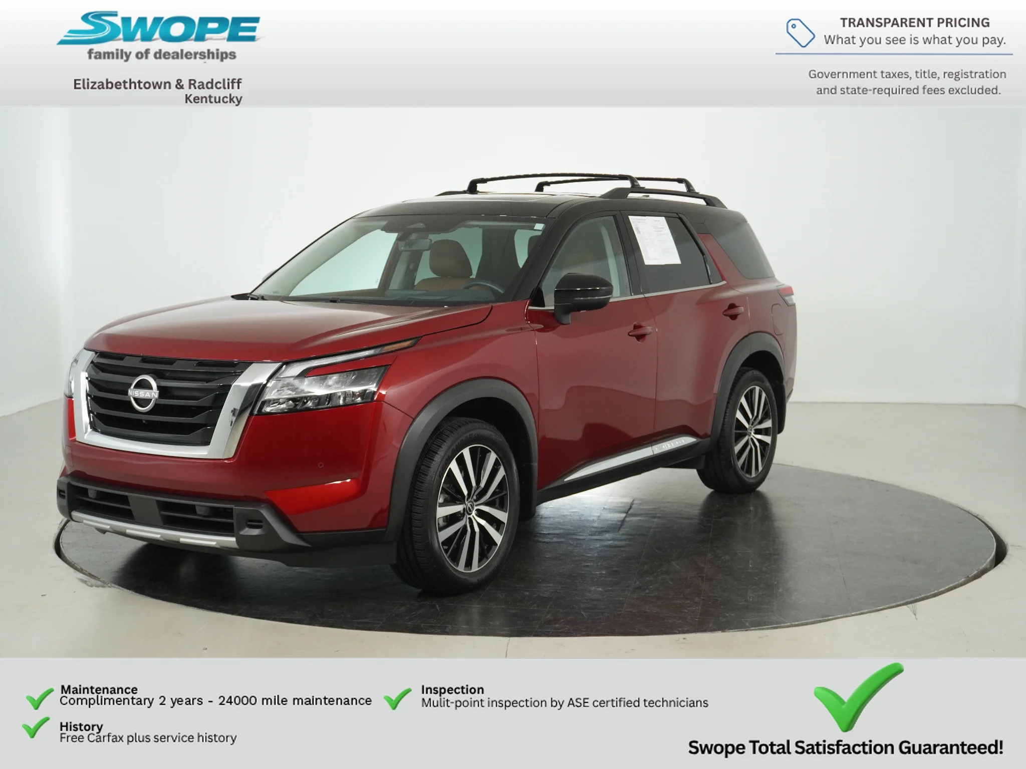 Used 2024 Scarlet Ember Tintcoat/Super Black Nissan Platinum image 7