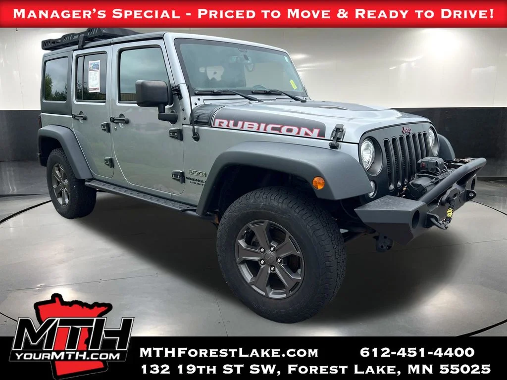 Used 2017 Silver Jeep Unlimited Rubicon Recon image 1