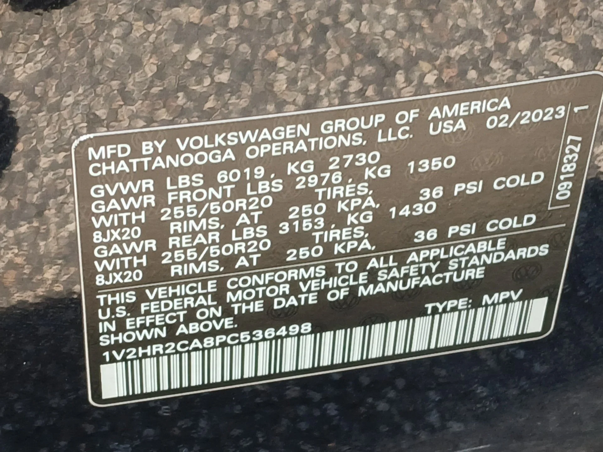 Certified Used 2023 Deep Black Volkswagen 3.6L V6 SE w/Technology image 17
