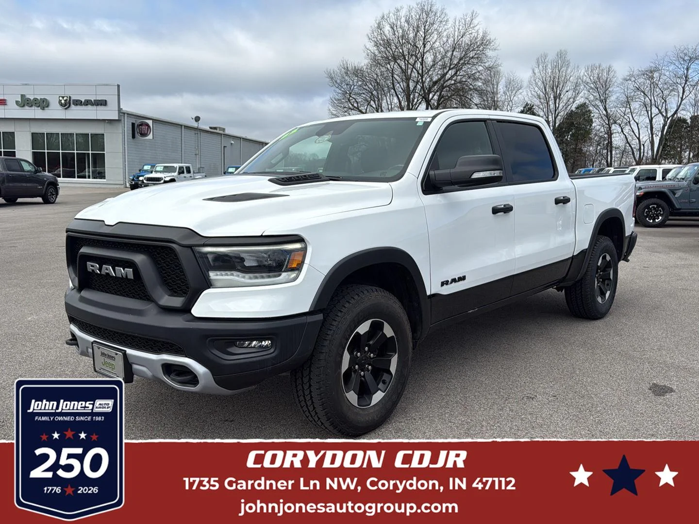 Used 2022 Bright White Clearcoat Ram Rebel image 1
