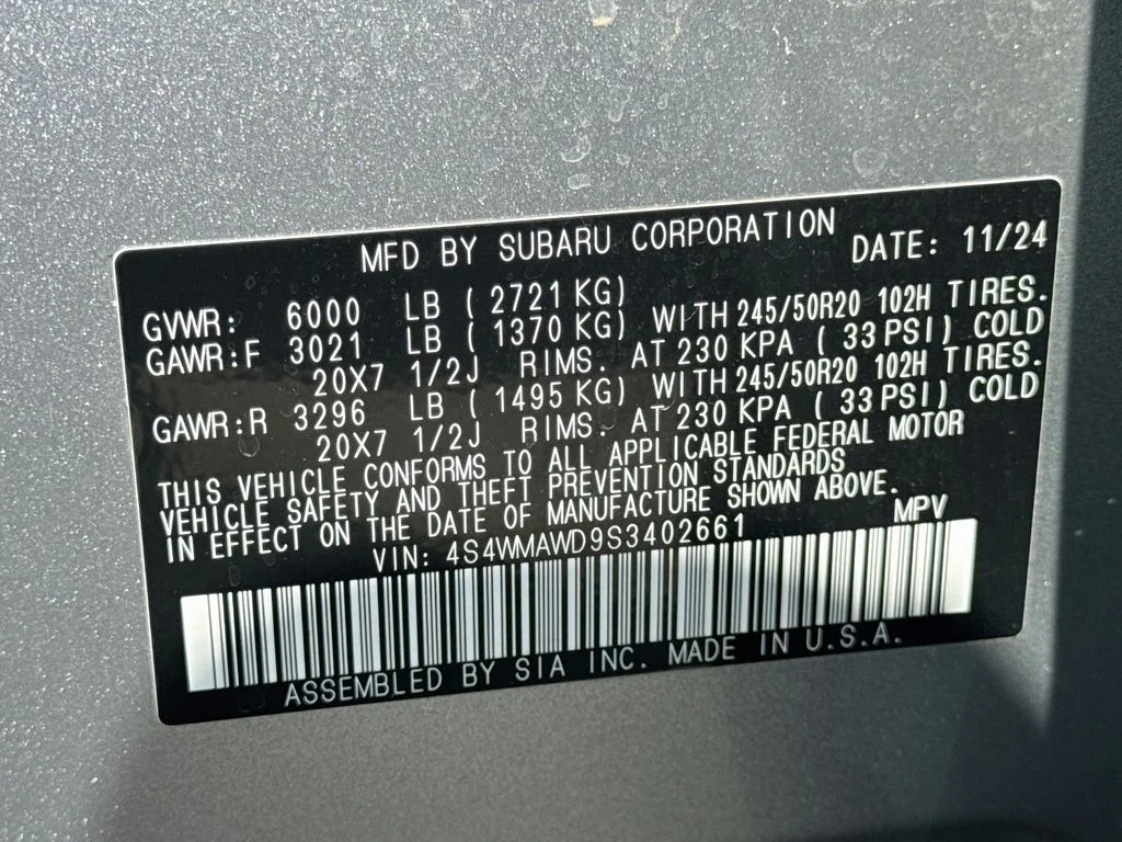 Certified Used 2025 Silver Subaru Onyx Edition Touring image 46