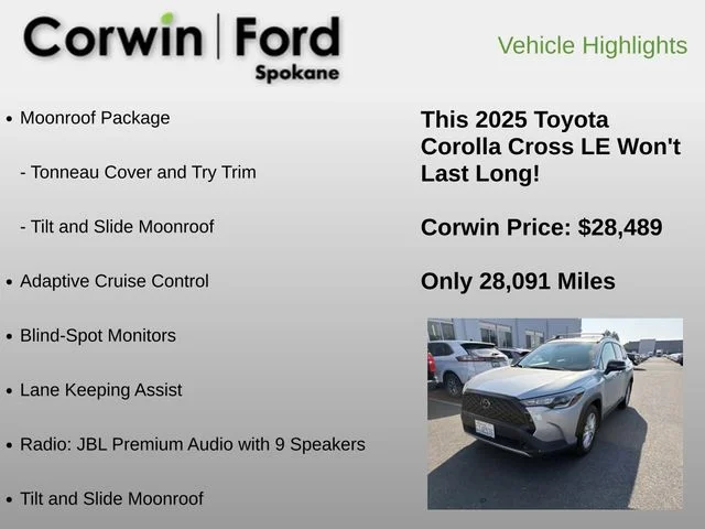 Used 2025 Silver Toyota LE image 6