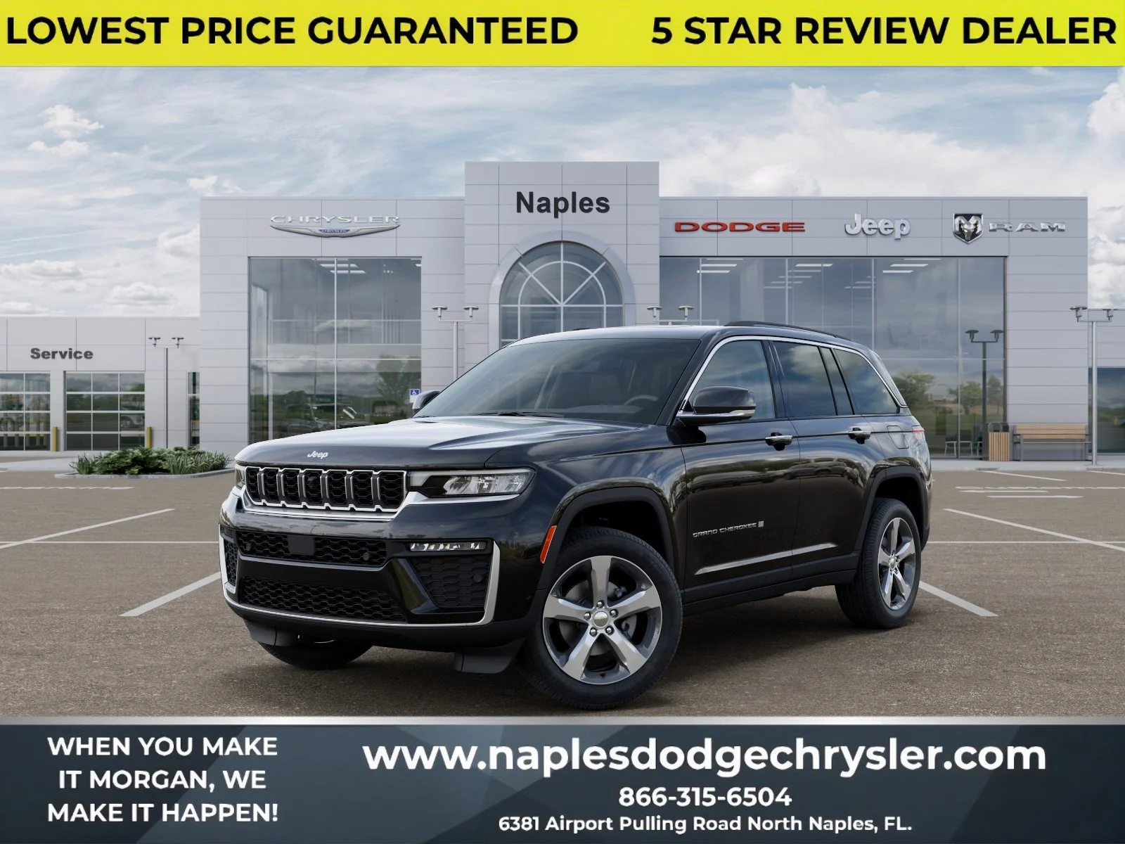 New 2026 Diamond Black Crystal Pearl-Coat Exterior Paint Jeep Limited image 1