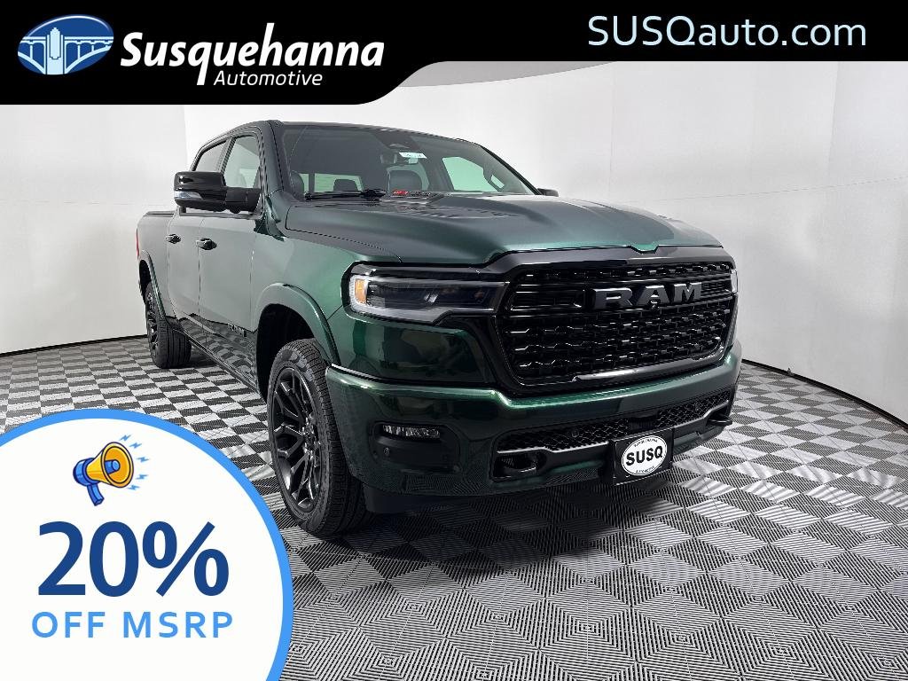 Serrano-Green Metallic Exterior Paint 2026 RAM 1500 Pickup Truck Four-Wheel Drive 8-Speed Automatic