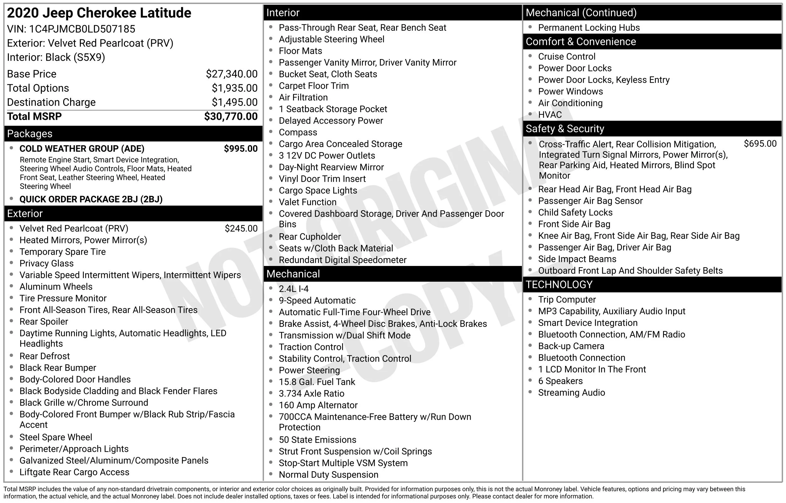 Used 2020 Velvet Jeep Latitude image 15