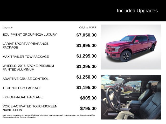 Used 2019 Ruby Red Metallic Tinted Clearcoat Ford Lariat image 5